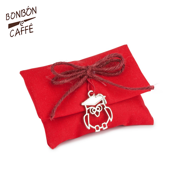 Bomboniera confetti, busta pochette con FIOCCO ORO e PLACCA 50 – Bon Bon e  Caffè